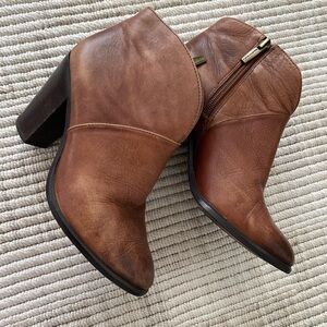 Vince Camuto Tan Leather Ankle Booties